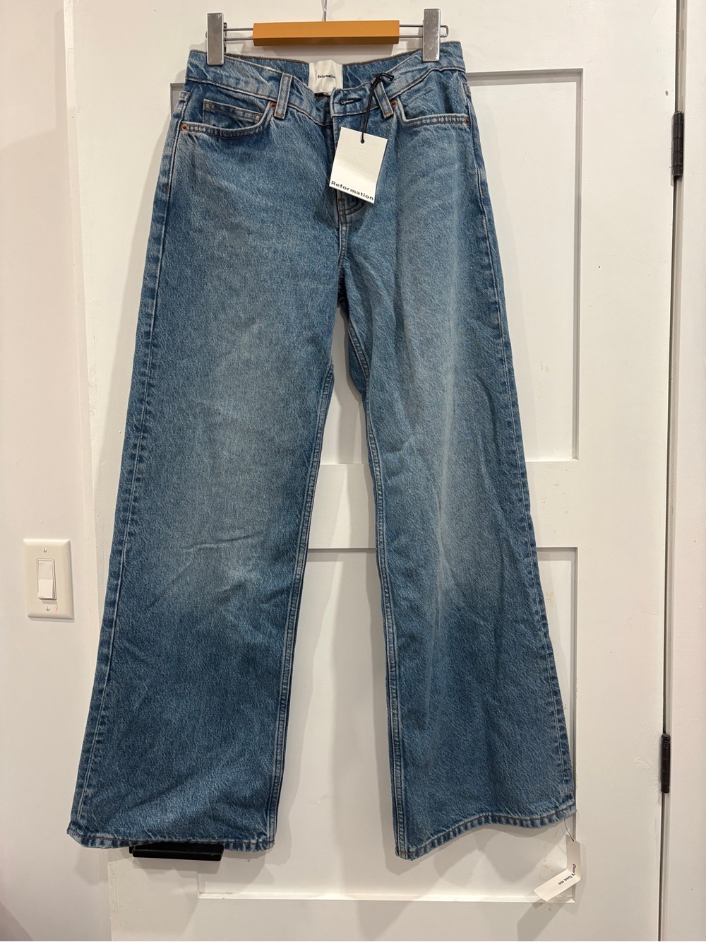 Reformation low rise Cary wide leg Jeans in Colorado